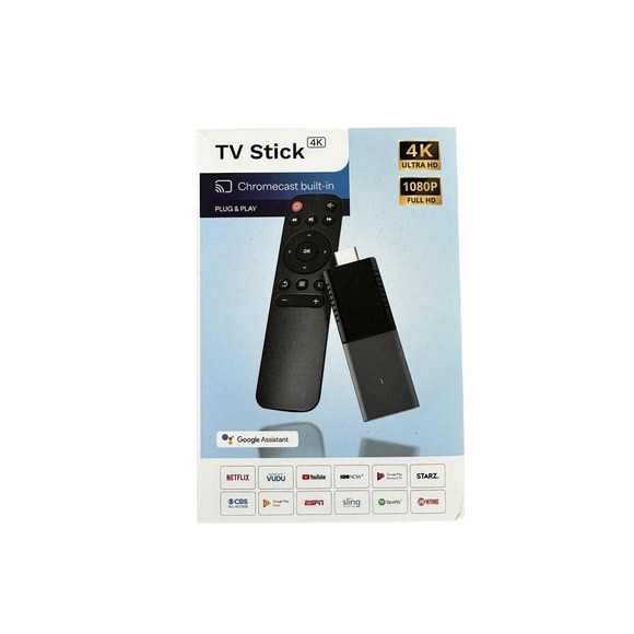Other - 4K TV Stick Chromecast Built In Android TV 8GB 12GB Storage Bluetooth Remote